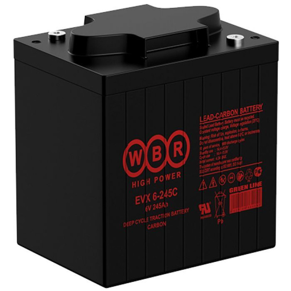 Аккумулятор тяговый карбоновый 6V 245Ah WBR EVX6-245C (AGMAGM+CARBON) Аккумулятор тяговый карбоновый 6V 245Ah WBR EVX6-245C (AGMAGM+CARBON)