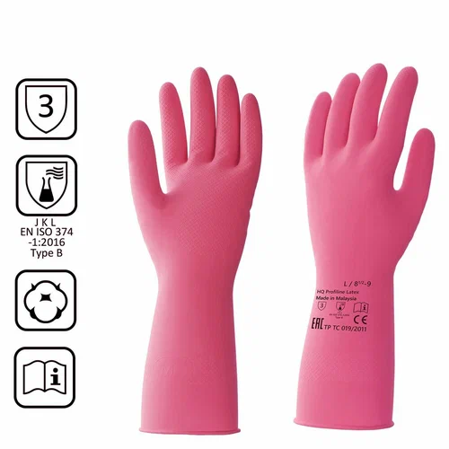 Перчатки латексные красные, размер M. HQ Profiline