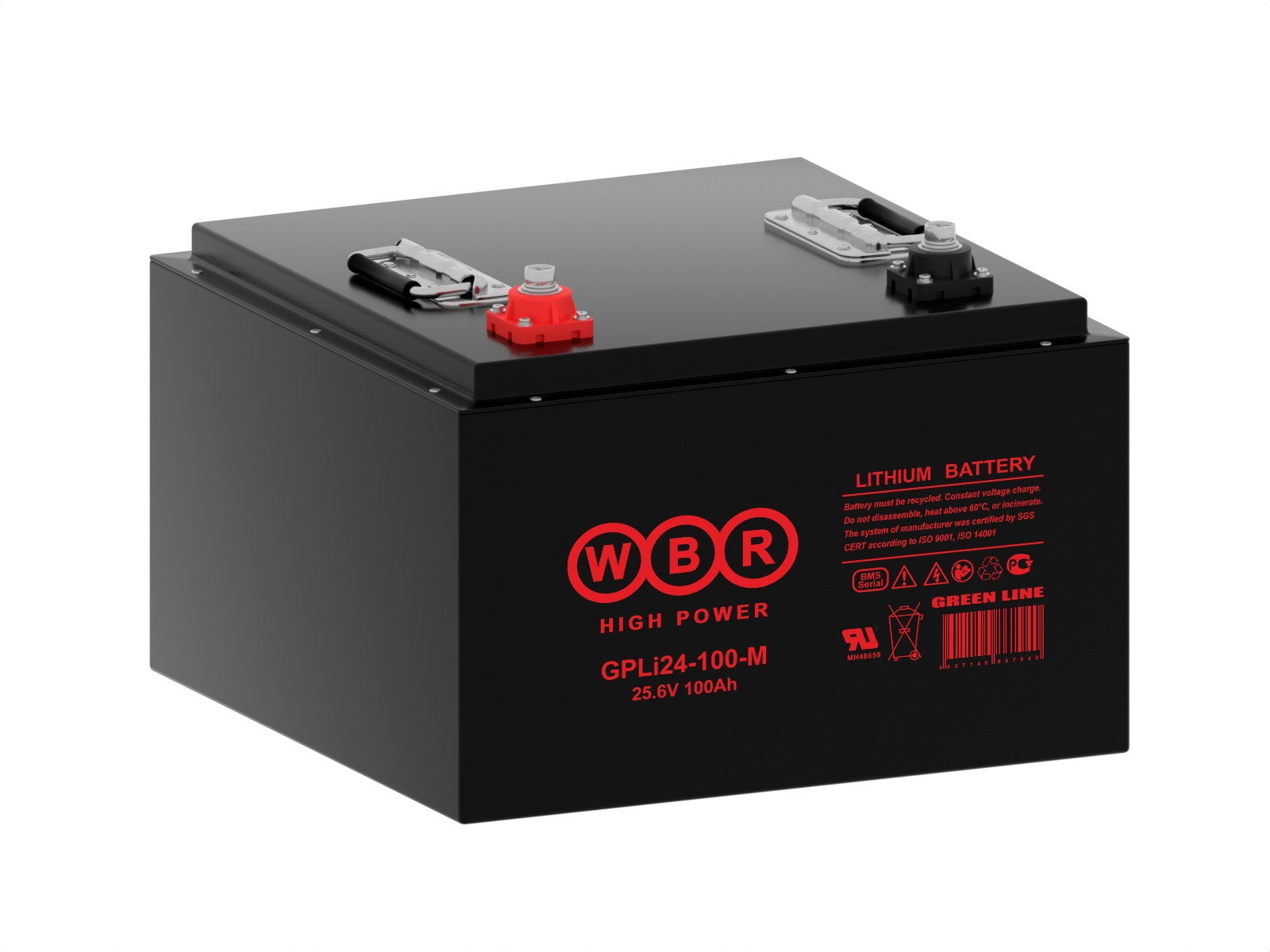 Аккумулятор тяговый литиевый 24V 100Ah WBR GPLi24-100-M