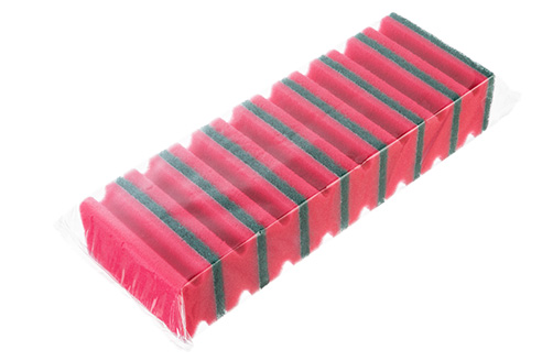 Губка для клининга фреза 130х70х45 8 шт.(16) Красный