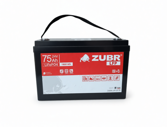 Аккумулятор тяговый литиевый ZUBR LiFePO4 24V 75Ah  ZUBR-LFP-24-75