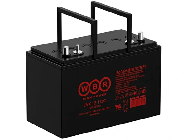 Аккумулятор тяговый карбоновый 12V 115Ah WBR EVX12-115C (AGM+CARBON)