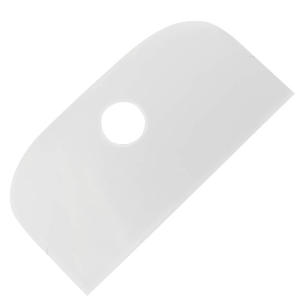 Скребок для теста с отверстием, прямоугольный, 146х98мм, пластик