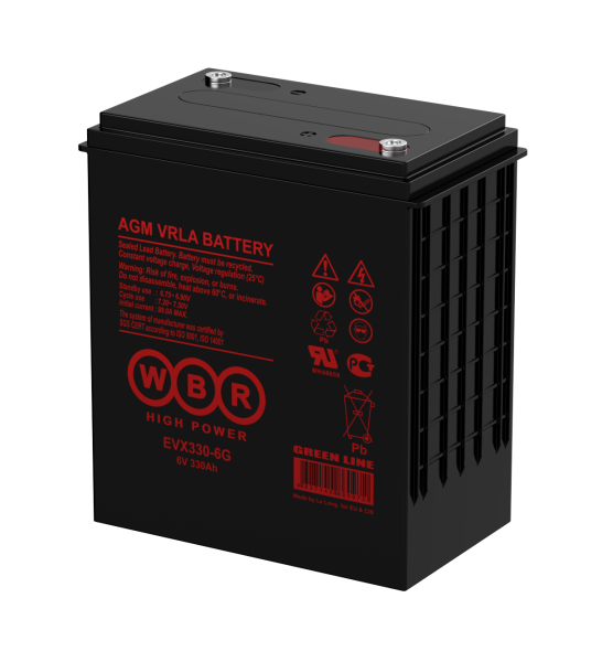 Аккумулятор тяговый гелевый 6V 330Ah WBR EVX330-6G Аккумулятор тяговый гелевый 6V 330Ah WBR EVX330-6G