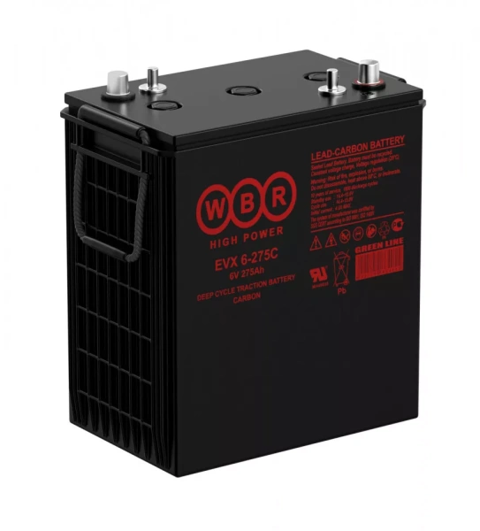 Аккумулятор тяговый карбоновый 6V 275Ah WBR EVX6-275C (AGM+CARBON)