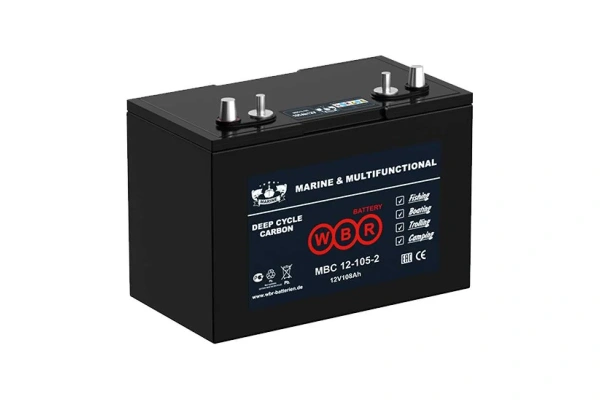 Аккумулятор тяговый карбоновый 12V 105Ah WBR MBC12-105-2 (AGM+CARBON)