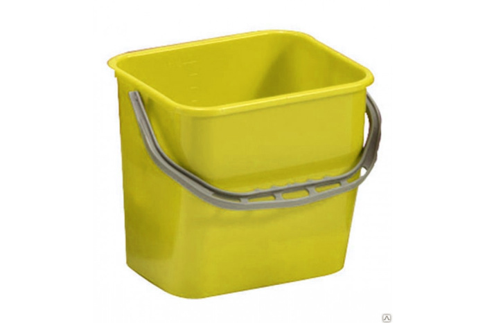 Ведро 5л, квадратное с пластиковой ручкой, 0,3кг