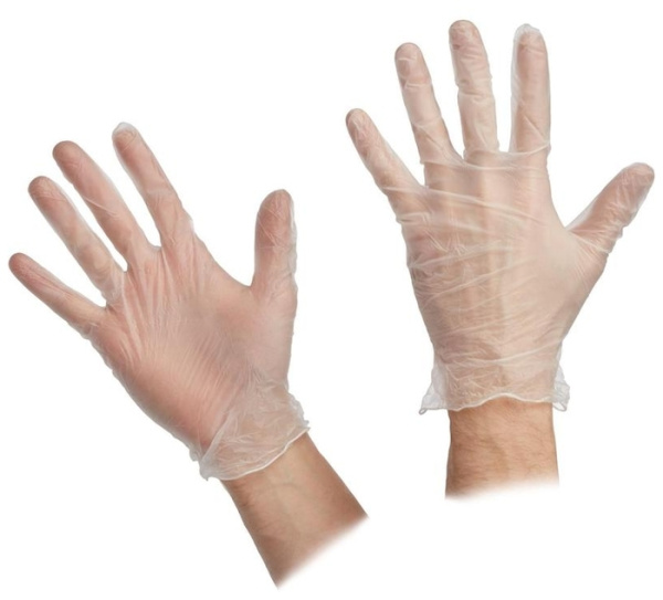 Перчатки ПЭТ полиэтиленовые ПНД р-р L (100 шт)