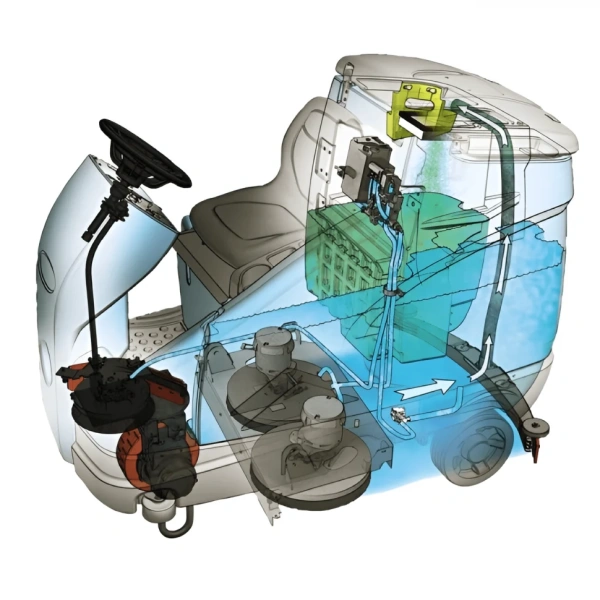 Поломоечная машина Tennant T16 с сиденьем для оператора Ф432 Поломоечная машина Tennant T16 с сиденьем для оператора Ф432