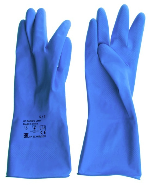 Перчатки латексные, голубые, размер XL. HQ Profiline