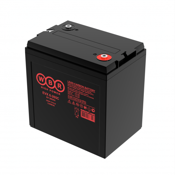 Аккумулятор тяговый карбоновый 6V 265Ah WBR EVX6-265C (AGM+CARBON) Аккумулятор тяговый карбоновый 6V 265Ah WBR EVX6-265C (AGM+CARBON)